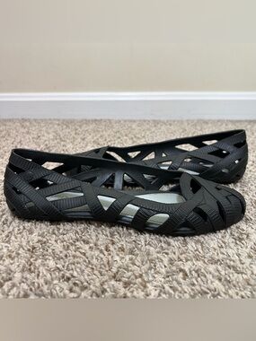 Melissa + Jason Wu Black Women’s Cutout Woven Flats Size 8